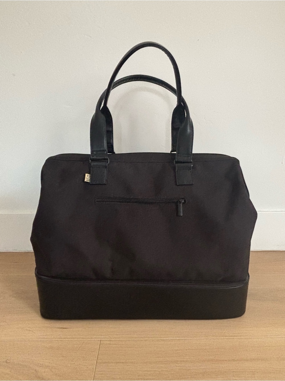 BEIS Black Weekender Travel Bag